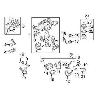 Ford OE - Air Conditioner & Heater - Evaporator & Heater Components (Front, With Dual Zone Temp Control)