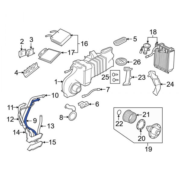 HVAC Heater Hose