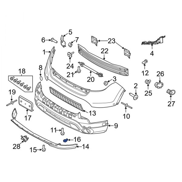 Ford OE W715051S439 - Valance Panel Nut