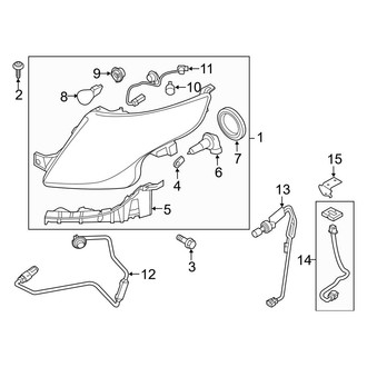 Ford OE - Front Lamps - Headlamp Components (Halogen)