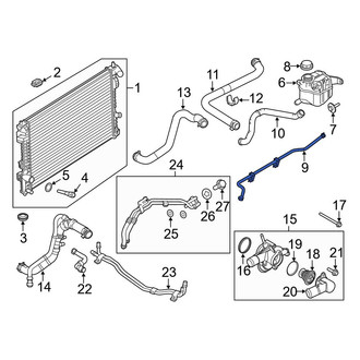 Ford OE - Upper Engine Coolant Overflow Hose