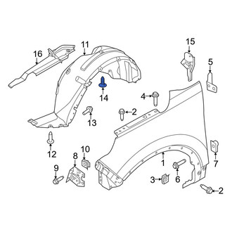 Ford OE - Radiator Support Splash Shield Clip