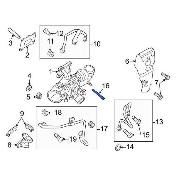 Ford OE BB5Z6C683A Turbocharger Boost Pressure Solenoid Filter