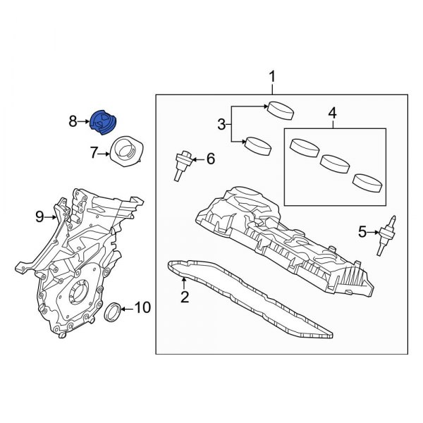 Ford OE EP5Z6766A Engine Oil Filler Cap