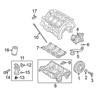 Ford OE - Engine Oil Filter Adapter Stud