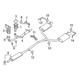 Ford OE - Exhaust System - Exhaust Components (Base / Limited / XLT)