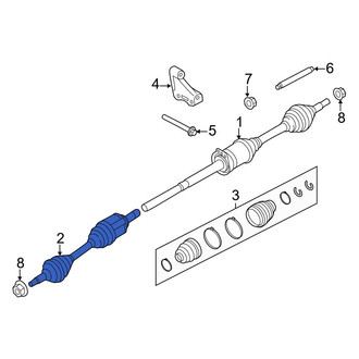 Ford OE - Front Left CV Axle Assembly