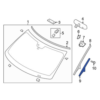 Ford OE - Front Right Lower Windshield Molding