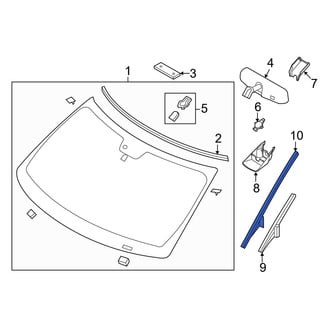 Ford OE - Front Left Lower Windshield Molding