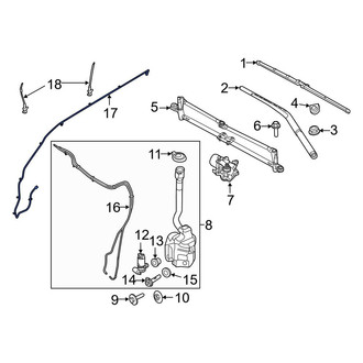 Ford OE - Front Upper Windshield Washer Hose