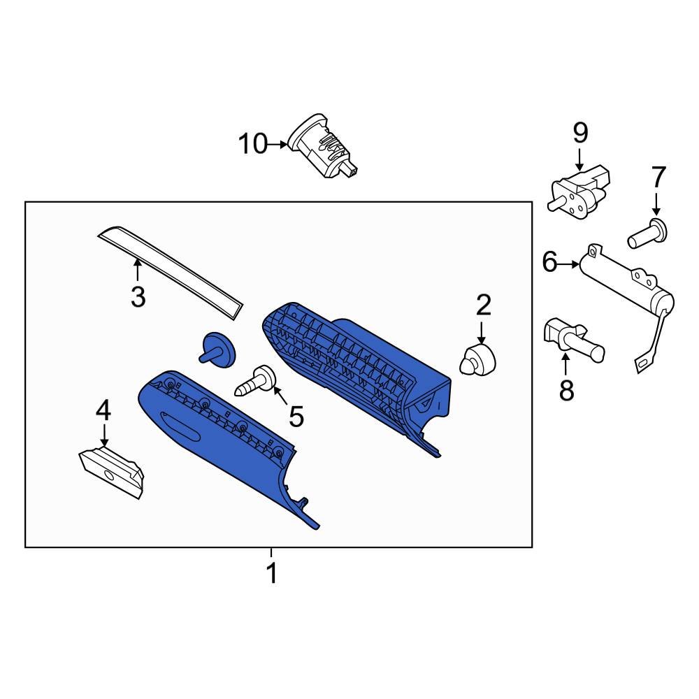 Ford Oe Eb Z T Cb Front Glove Box