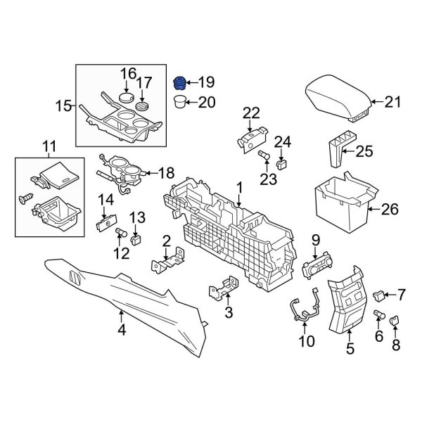 Ford OE CB5Z14B596AA Active Suspension Mode Switch