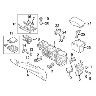 Ford OE - Console (Front), (Base / Limited / XLT)