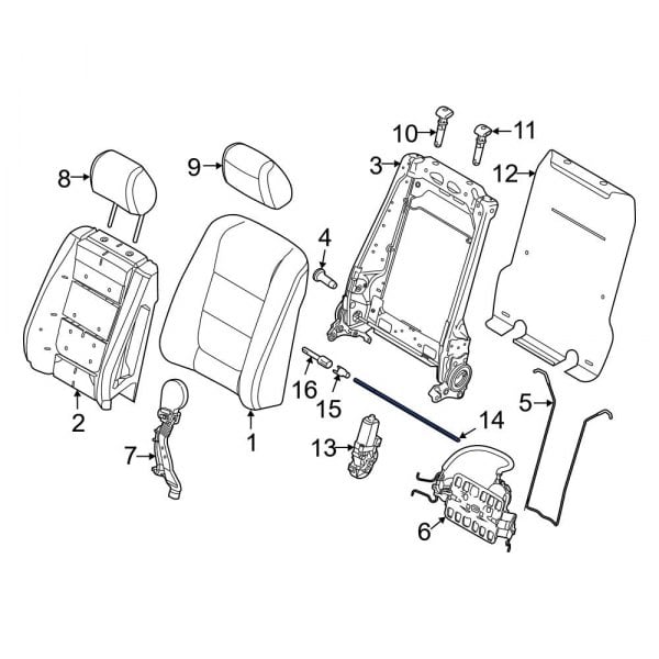 Ford OE 8A5Z54613A68A Front Power Seat Motor Drive Shaft