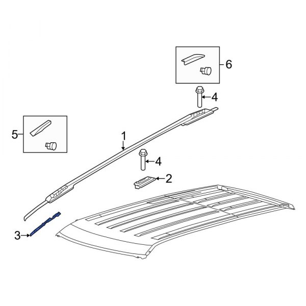 Roof Luggage Carrier Side Rail Clip
