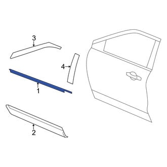 Ford OE - Front Left Door Window Belt Weatherstrip