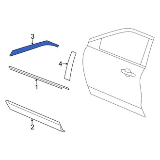 Ford OE - Front Right Black Out Tape