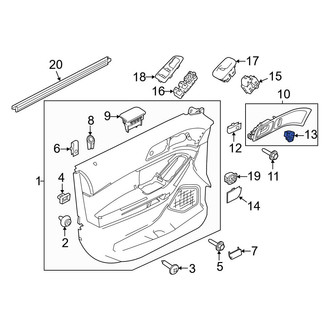Ford OE - Right Door Lock Switch
