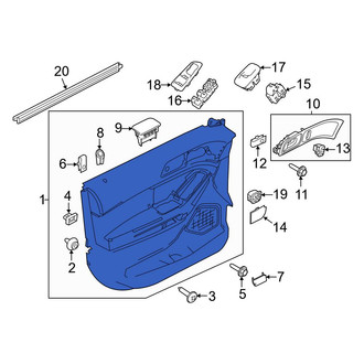 Ford OE - Front Left Inner Door Interior Trim Panel