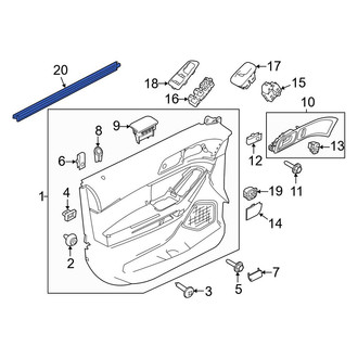 Ford OE - Front Right Door Window Belt Weatherstrip