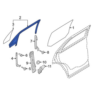 Ford OE - Front Right Window Channel