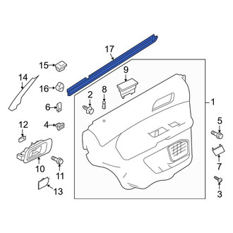 Ford OE - Rear Right Door Belt Molding