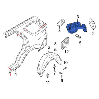 Ford OE - Rear Fuel Filler Housing
