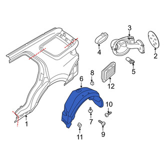 Ford OE - Rear Left Quarter Panel Splash Shield