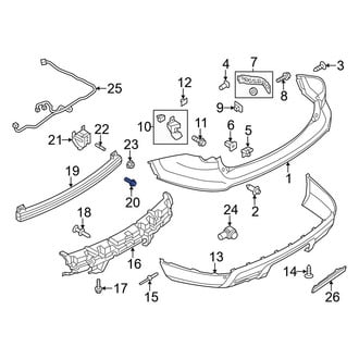 Ford OE - Bumper Impact Bar Bolt