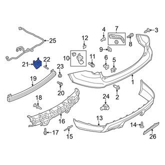 Ford OE - Rear Left Bumper Impact Bar Bracket