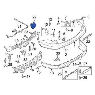 Ford OE - Rear Left Bumper Impact Bar Bracket