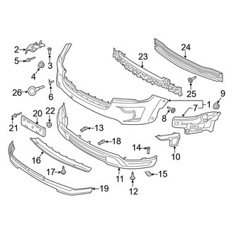 Ford OE - Front Bumper - Bumper & Components (Cover & Brackets)