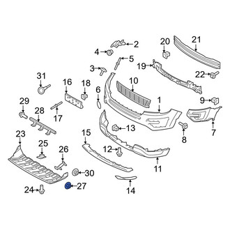 Ford OE - Powertrain Skid Plate Nut