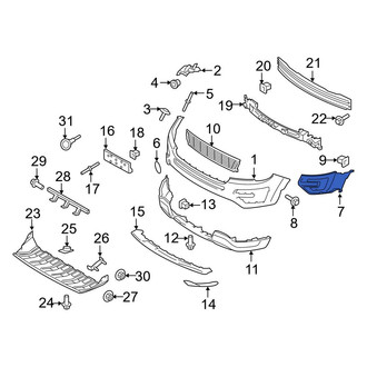 Ford OE - Front Right Bumper End Cap