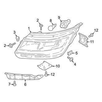 Ford OE - Front Lamps - Headlamp Components (With Full LED)