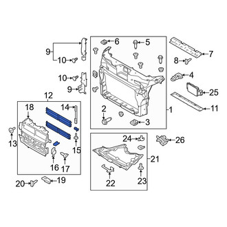 Ford OE - Front Radiator Shutter Assembly