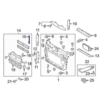 Ford OE - Radiator Shutter Spacer