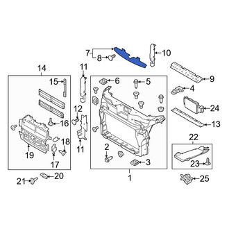 Ford OE - Front Upper Radiator Support Air Deflector