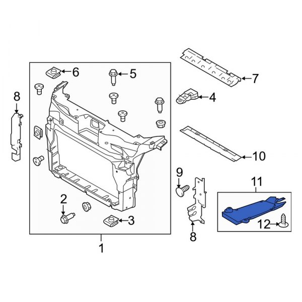 SecosAutoparts Under Body Air Deflector Skid Plate Shield Compatible With Ford Explorer 2011-2019 Replace# FB5Z7810494A