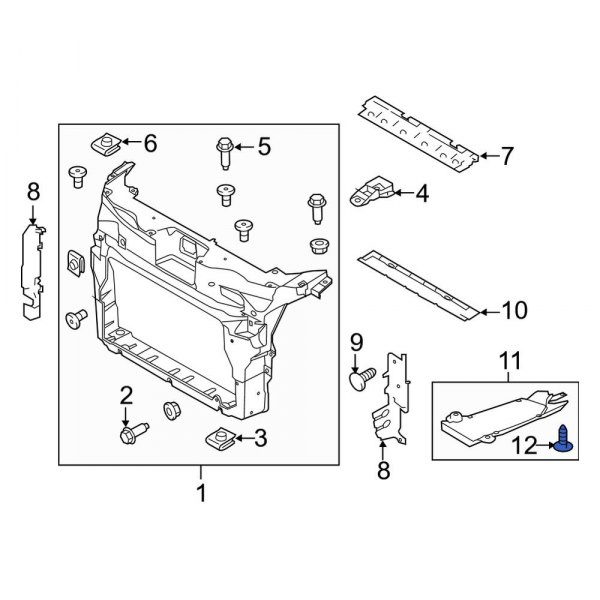 Radiator Support Splash Shield Rivet