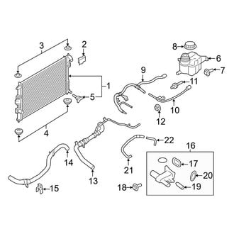 Ford OE - Cooling - Radiator & Components (2.3L)