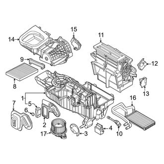 Ford OE - Air Conditioner & Heater - Evaporator Components (W/O Dual Zone A/C)