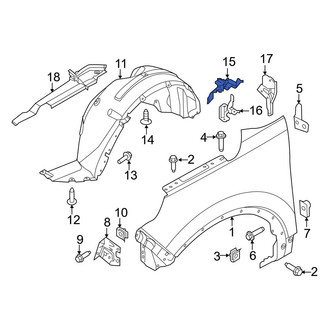 Ford OE - Front Right Fender Filler Panel