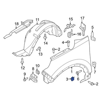Ford OE - Rear Fender Support Nut