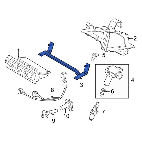 Ford OE DB5Z12A659C - Lower Engine Control Module Bracket