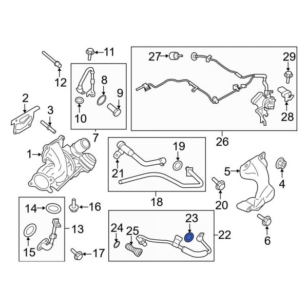 Turbocharger Coolant Line Gasket