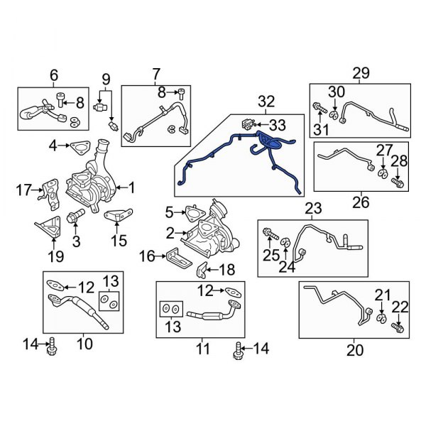 Ford OE DG1Z9961A Turbocharger Boost Pressure Relief Valve