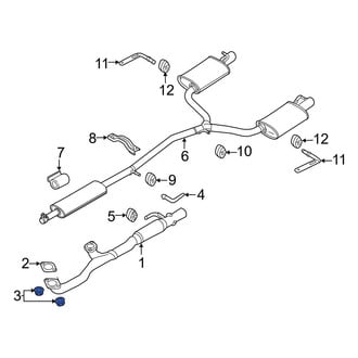Ford OE - Exhaust Pipe Nut