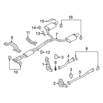 Ford OE - Front Left Exhaust Crossover Gasket