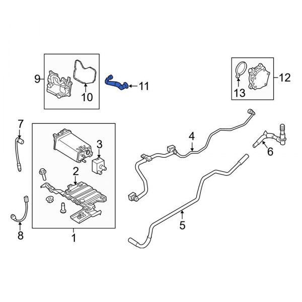 Ford OE GB5Z6758D PCV Valve Hose